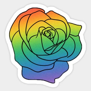 Rainbow Rose Sticker